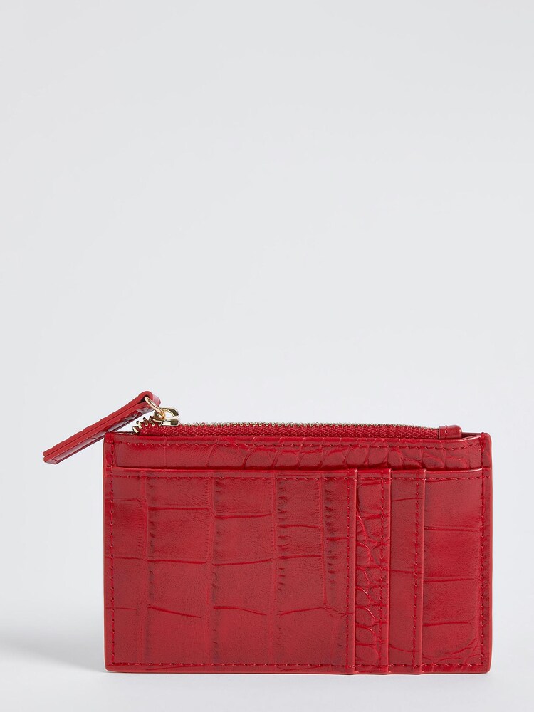 Red Zip Coin Purse Card Holder - Image 1 of 4