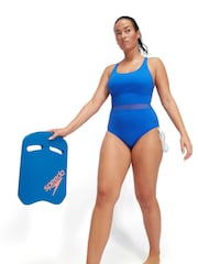 Speedo Blue Womens Shaping Lunia Glow 1 Piece Swimsuit - Image 1 of 11