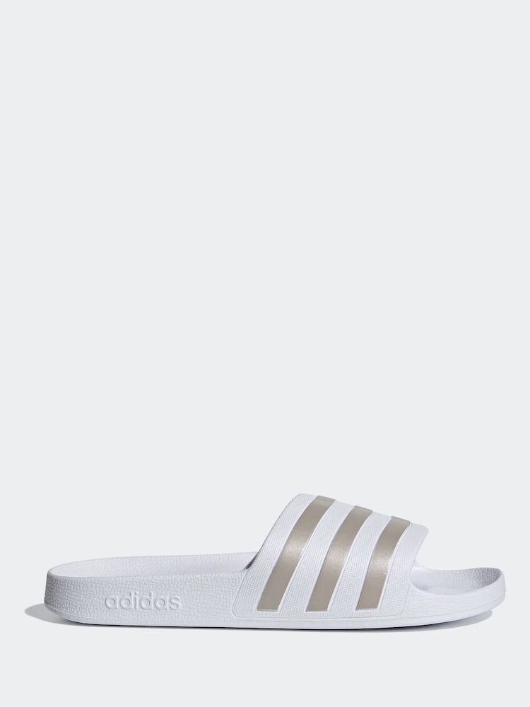 לבן - כפכפים של Adidas ביגוד ספרוט דגם Adilette Aqua - תמונה 1 מתוך 7