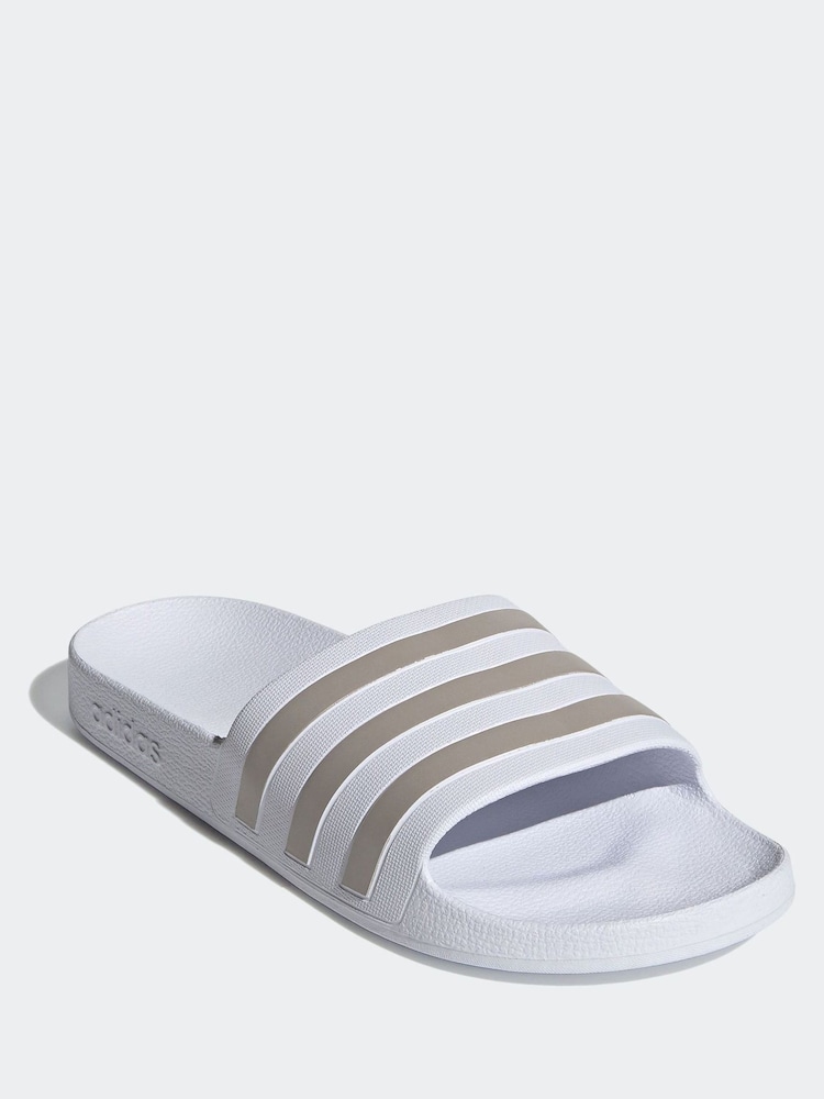לבן - כפכפים של Adidas ביגוד ספרוט דגם Adilette Aqua - תמונה 2 מתוך 7