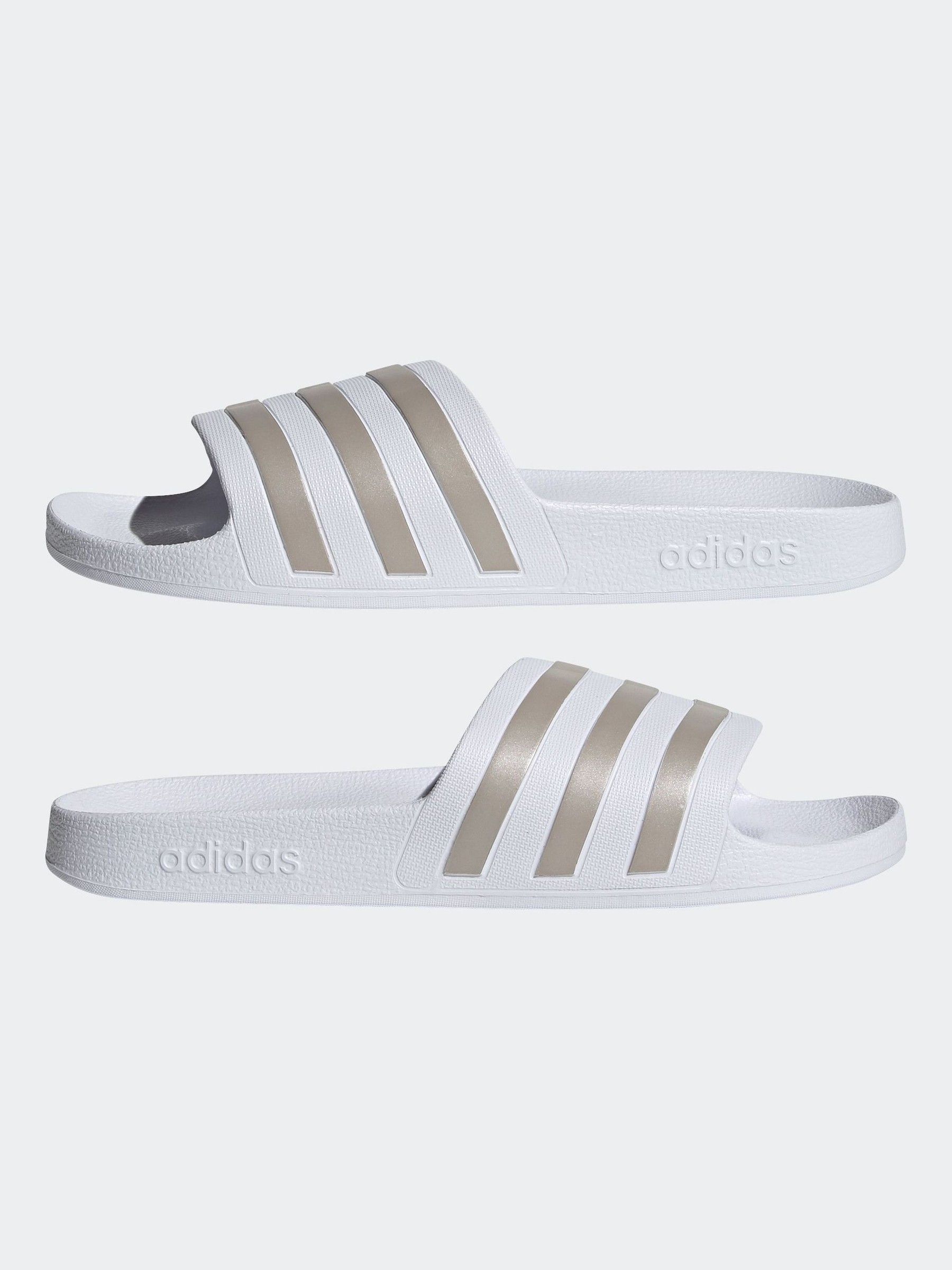 Adilette aqua slides white clearance