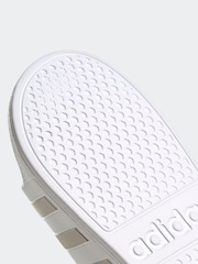 adidas White Sportswear Adilette Aqua Slides - Image 8 of 9