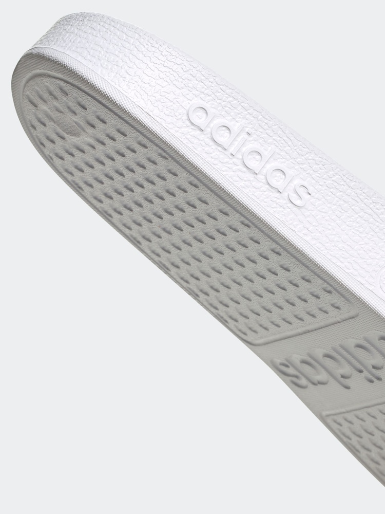 adidas White Sportswear Adilette Aqua Slides - Image 9 of 9