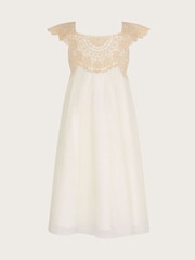 Monsoon Gold Estella Embroidered Dress - Image 1 of 3
