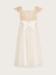 Monsoon Gold Estella Embroidered Dress - Image 2 of 3