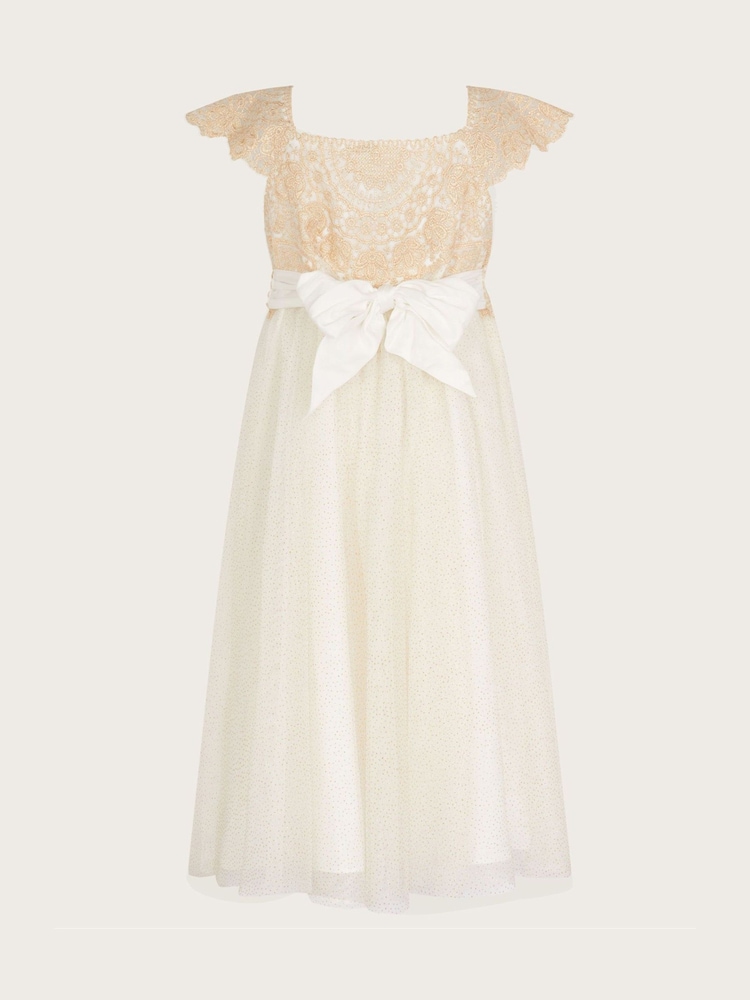 Monsoon Gold Estella Embroidered Dress - Image 2 of 3