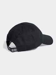 adidas Black Small Logo Baseball 100% Cotton Cap - Image 2 of 4