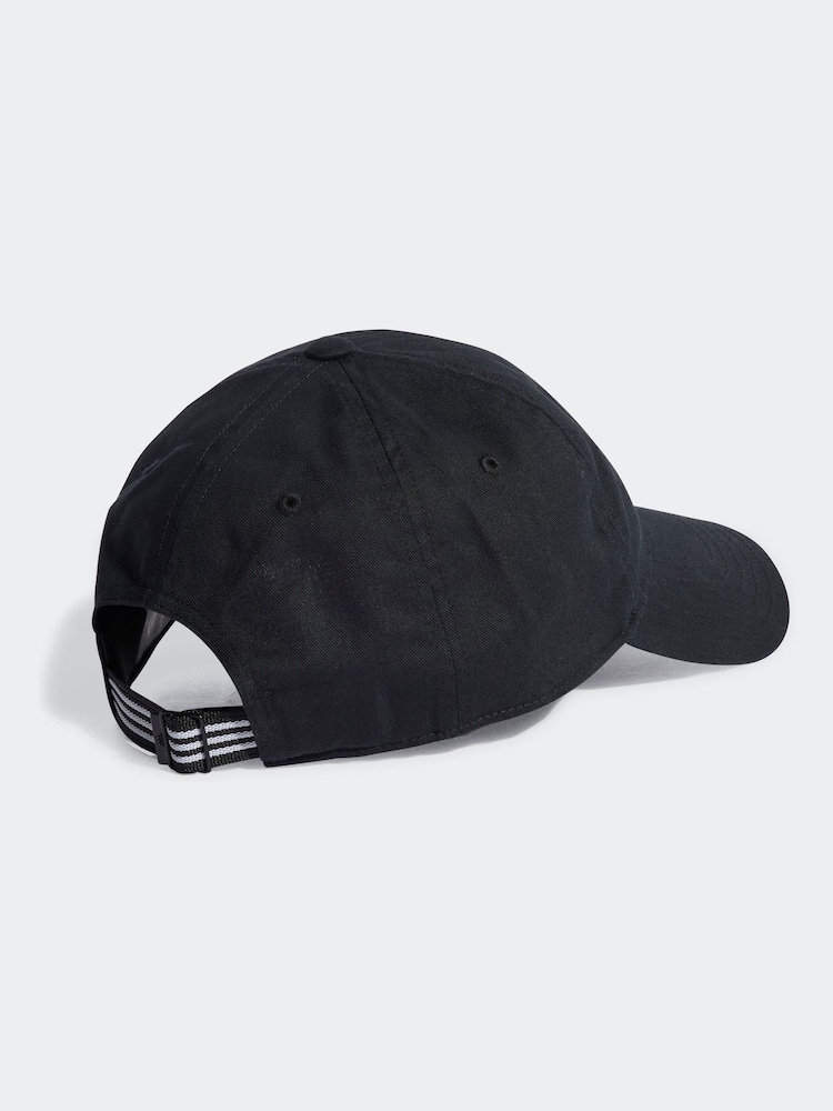 adidas Black Small Logo Baseball 100% Cotton Cap - Image 2 of 4