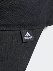 adidas Black Small Logo Baseball 100% Cotton Cap - Image 3 of 4