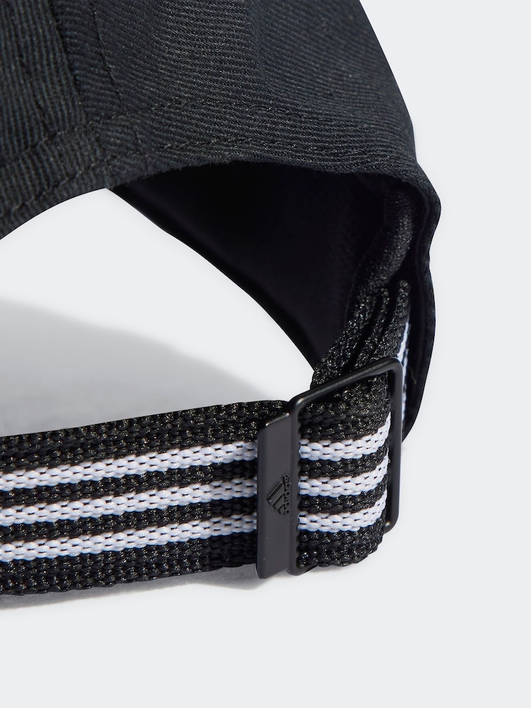 adidas Black Small Logo Baseball 100% Cotton Cap - Image 4 of 4