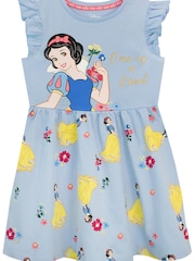 Character Blue 100% Cotton Snow White Disney Princess Dress - Image 1 of 2