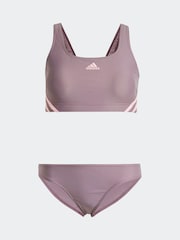 adidas Purple 3 Stripe Sporty Bikini Bottoms - Image 7 of 9