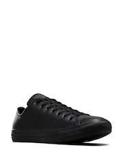 Converse Black Leather Chuck Ox Trainers - Image 2 of 9