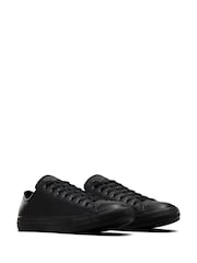 Converse Black Leather Chuck Ox Trainers - Image 3 of 9