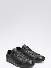 Converse Black Leather Chuck Ox Trainers - Image 8 of 9