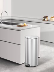 Eko Silver Eva Kitchen Pedal Bin, 30 Litres, Stainless Steel Kitchen 30 Litres - Image 2 of 4
