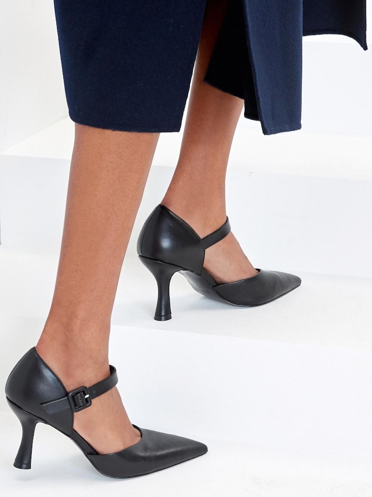 Black Forever Comfort® Point Toe Mary Jane Court Shoes - Image 1 of 5