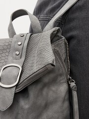 Grey Suede Utility Rucksack - Image 4 of 8