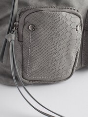 Grey Suede Utility Rucksack - Image 5 of 8