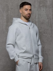 Kem Collection Grey Regular Fit Full Zip Hoodie - Image 1 of 7