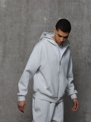 Kem Collection Grey Regular Fit Full Zip Hoodie - Image 4 of 7