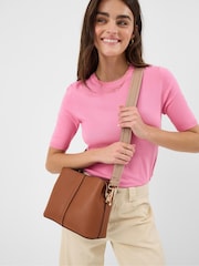 Accessorize Brown Webbing Strap Crossbody Bag - Image 3 of 3