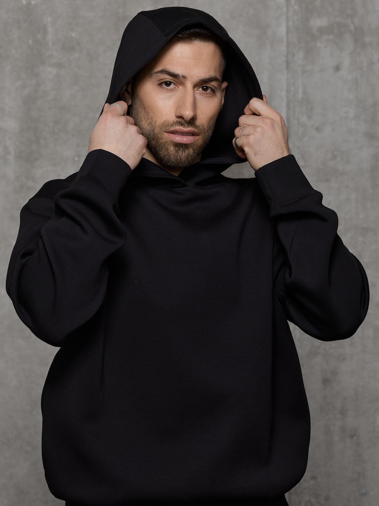Kem Collection Black Regular Fit Hoodie - Image 2 of 5 Kem Collection Black Regular Fit Hoodie - Image 2 of 5