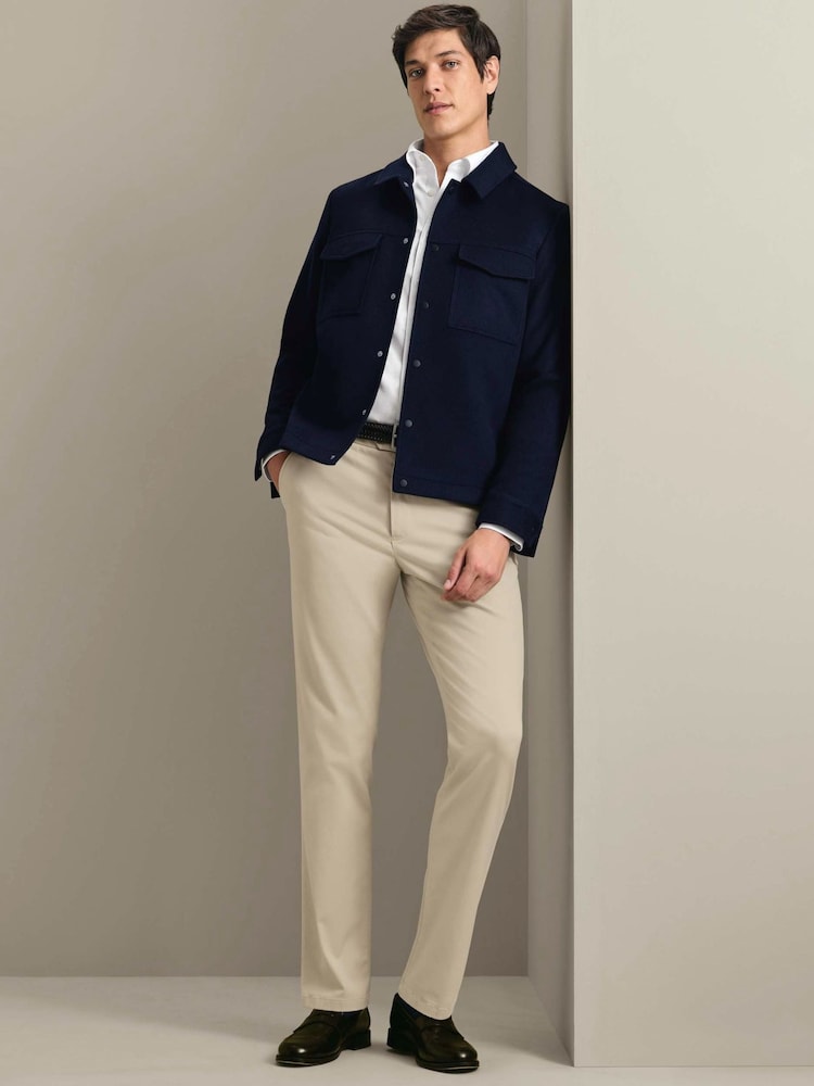 Charles Tyrwhitt Navy Pure Wool Harrington Jacket - صورة 2 من 7
