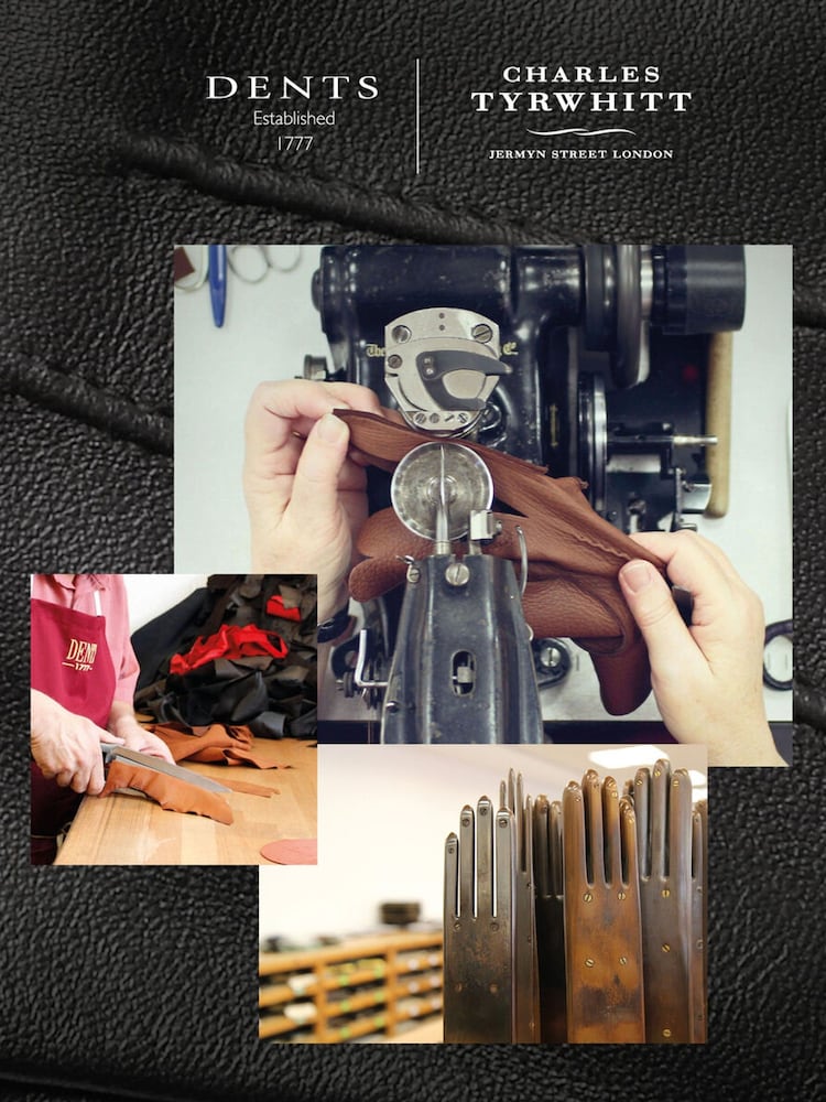 Charles Tyrwhitt Brown Leather Touch Screen Gloves - Image 2 of 2