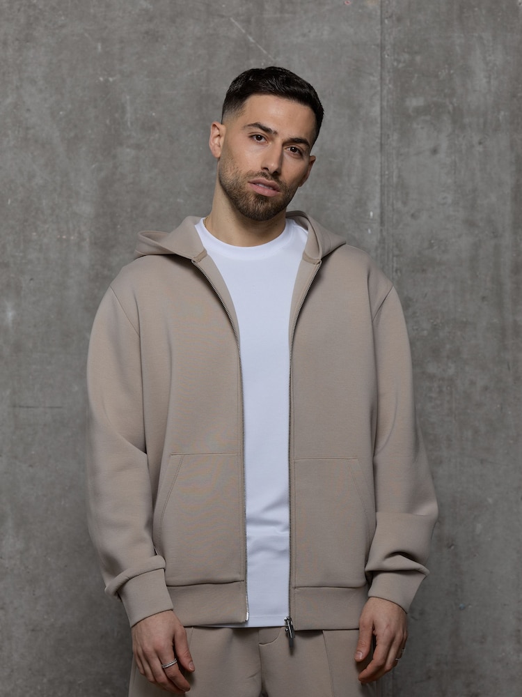 Natural - Kem Collection Regular Fit Full Zip Hoodie - Imagen 1 de 4 Natural - Kem Collection Regular Fit Full Zip Hoodie - Imagen 1 de 4