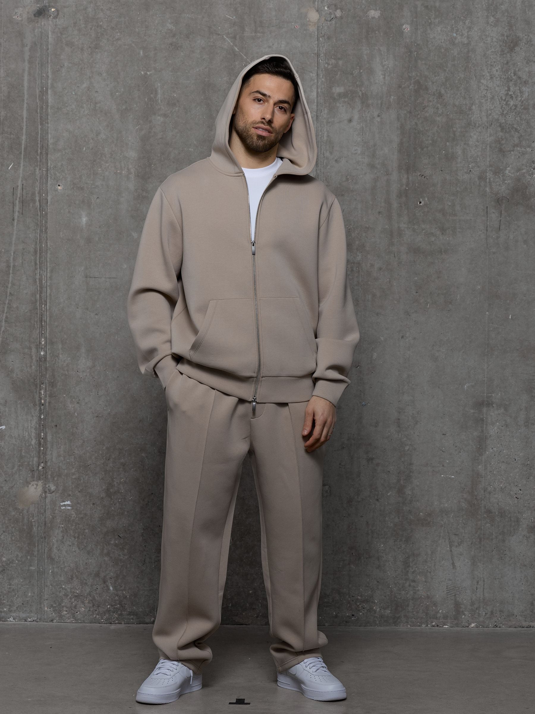 Buy Kem Collection Natural Regular Fit Full Zip Hoodie from the