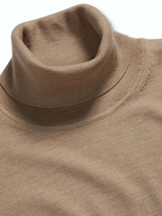 Charles Tyrwhitt Natural Pure Merino Roll Neck Jumper - Image 5 of 6