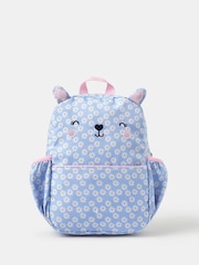 Angels By Accessorize Blue Girls Daisy Print Cat Backpack - Image 1 of 2