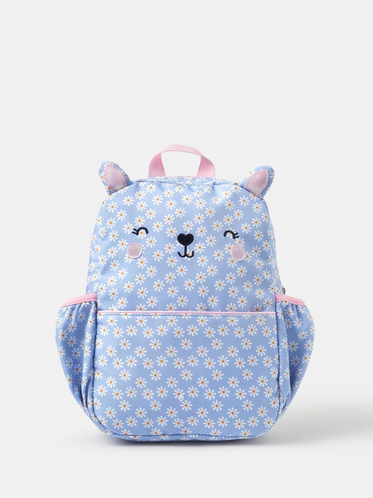 Angels By Accessorize Blue Girls Daisy Print Cat Backpack - Image 1 of 2