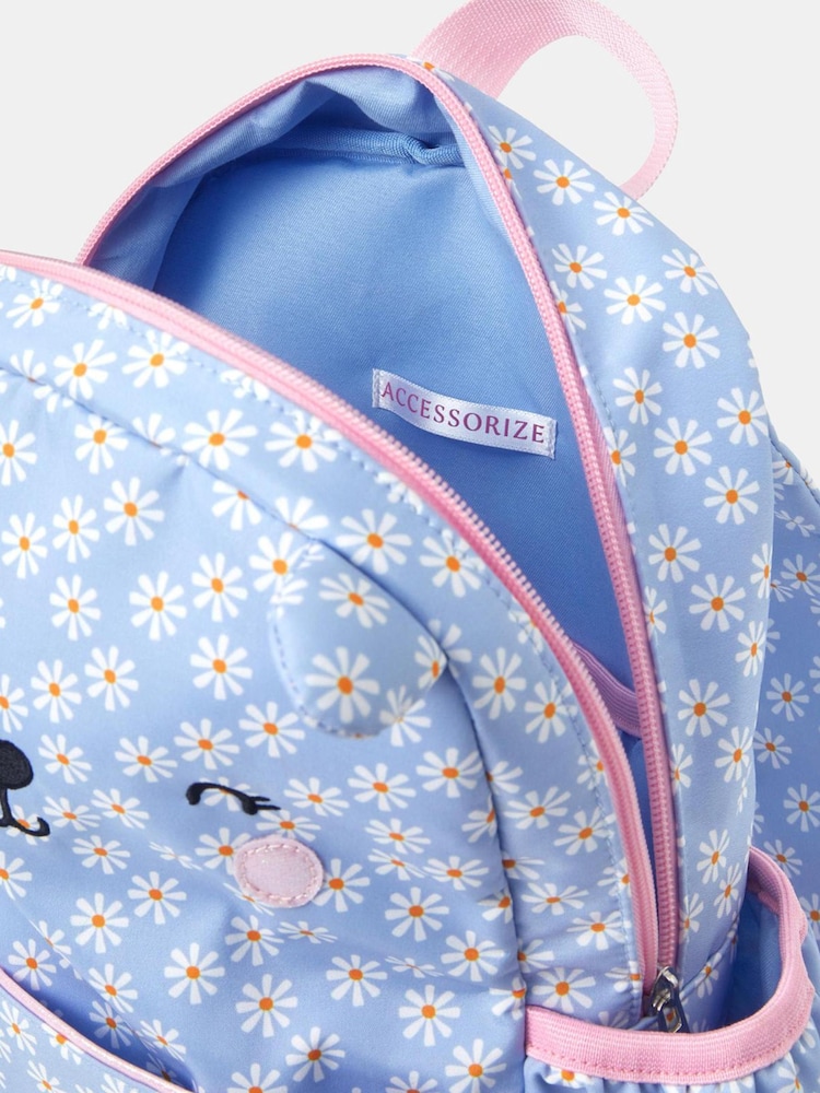 Angels By Accessorize Blue Girls Daisy Print Cat Backpack - Image 2 of 2