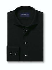 Charles Tyrwhitt Black Button-Down Stretch Washed Oxford Classic Fit Shirt - Image 1 of 2