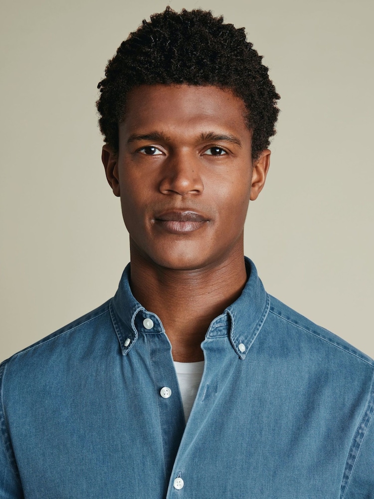 Charles Tyrwhitt Ocean Denim Classic Fit Shirt - صورة 2 من 7