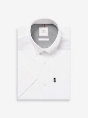 White Regular Fit Easy Iron Button Down Oxford Shirt - Image 3 of 5