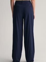 GANT Wide Stretch Linen Trousers - Image 2 of 9