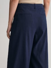 GANT Wide Stretch Linen Trousers - Image 5 of 9