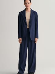 GANT Wide Stretch Linen Trousers - Image 7 of 9