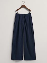 GANT Wide Stretch Linen Trousers - Image 8 of 9