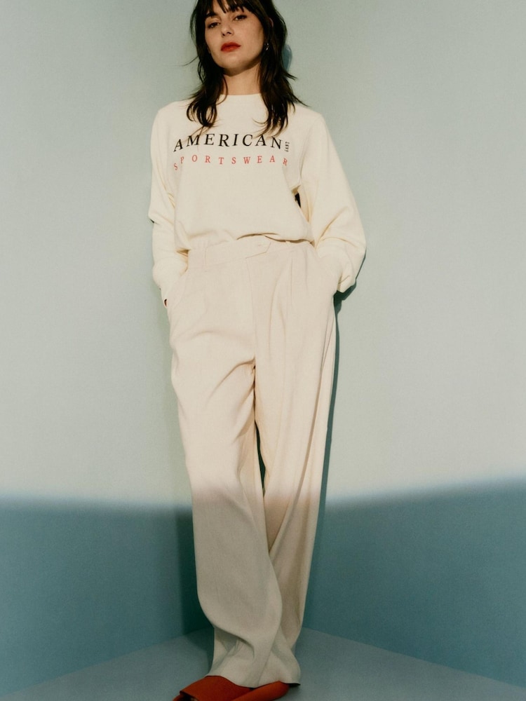 GANT Wide Stretch Linen Trousers - Image 9 of 9