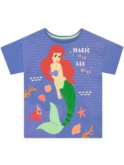 Character Blue 100% Cotton Ariel Disney Princess T-Shirt - Image 1 of 2
