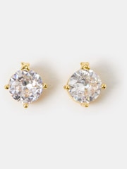 Accessorize Gold Tone 14ct Bling Stud Earrings - Image 1 of 2