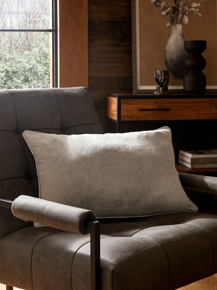 Stone 40 x 59cm Soft Velour Cushion - Image 1 of 5