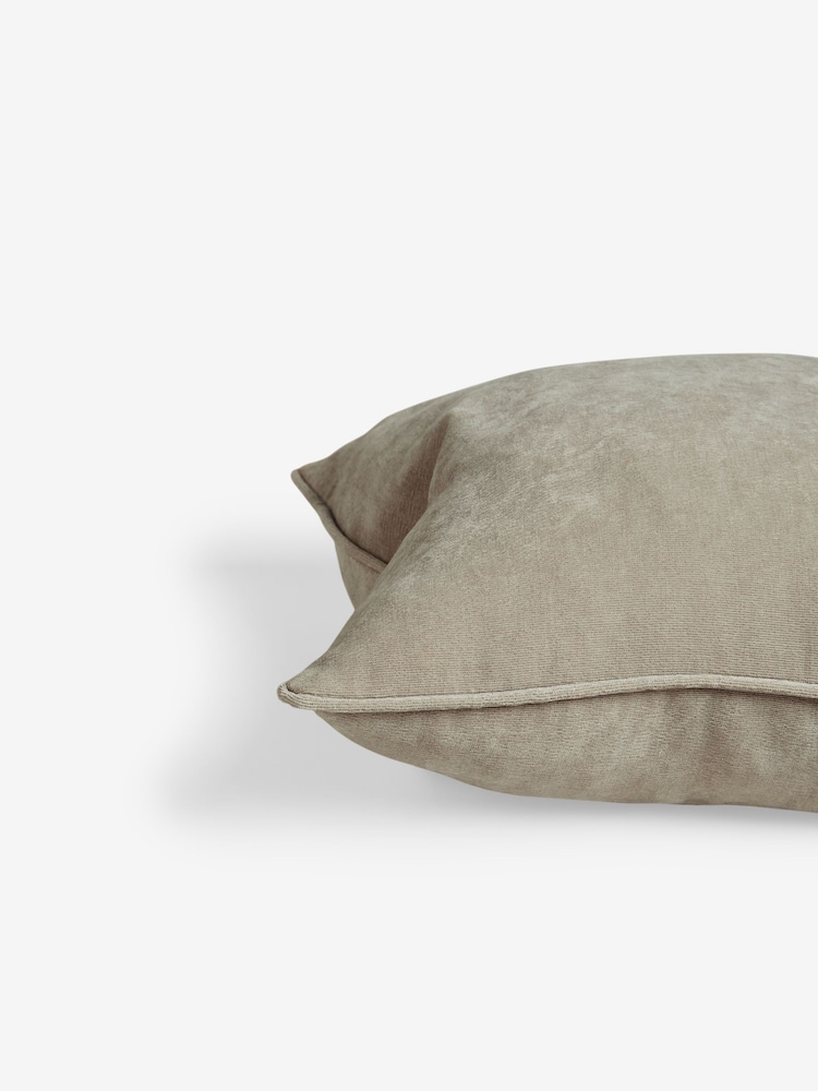 Stone 40 x 59cm Soft Velour Cushion - Image 5 of 5 Stone 40 x 59cm Soft Velour Cushion - Image 5 of 5