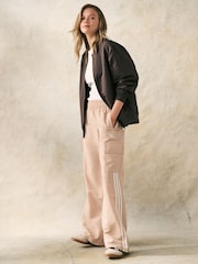 Коричневый - adidas Originals adidas Originals 3 Stripe Wide Leg Trousers - Изображение 3 из 7