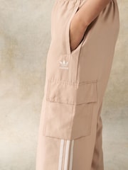 Коричневый - adidas Originals adidas Originals 3 Stripe Wide Leg Trousers - Изображение 6 из 7
