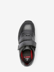 Black Narrow Fit (E) School Leather Double Strap Shoes - Image 3 of 8